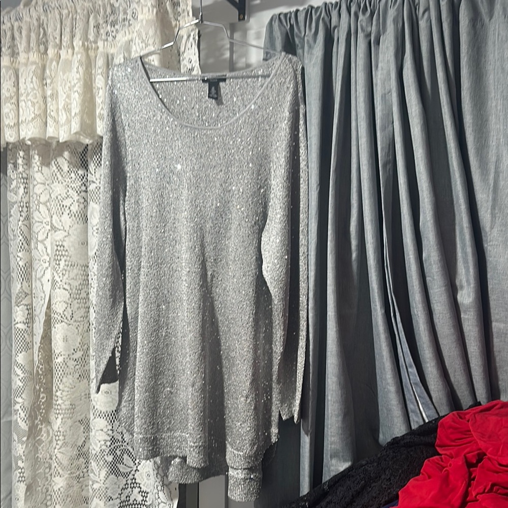 Alfani Silver Sequin Dress